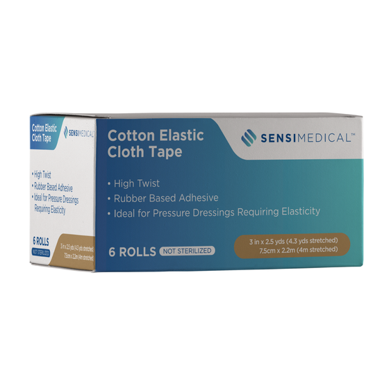 Cotton Elastic Cloth Tape — 3 in x 2.5 yds