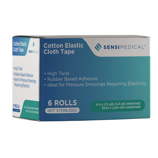 Cotton Elastic Cloth Tape — 4 in x 2.5 yds