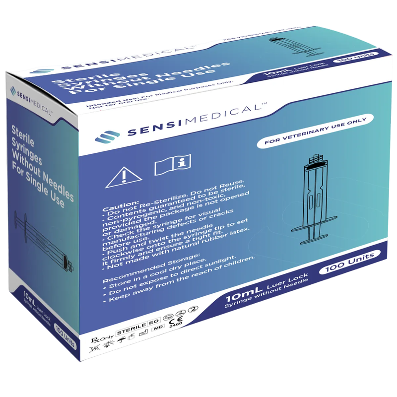 Sensimedical 10 mL Syringe, Luer Lock — Without Needle
