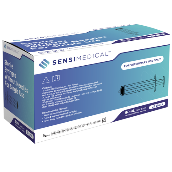 Sensimedical 50 mL Syringe, Luer Lock — Without Needle