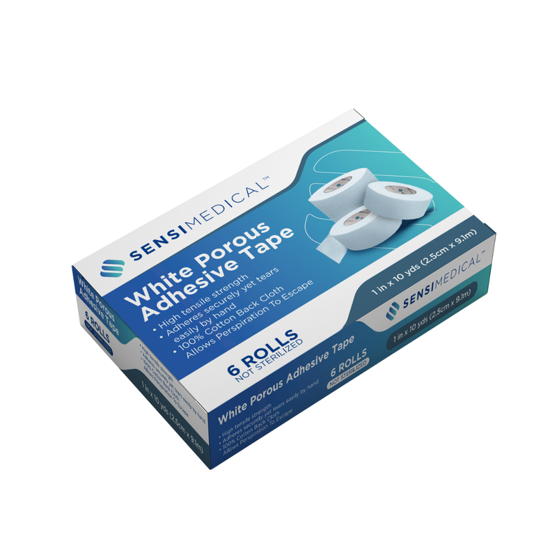 White Porous Adhesive Tape — 1 in x 10 yds